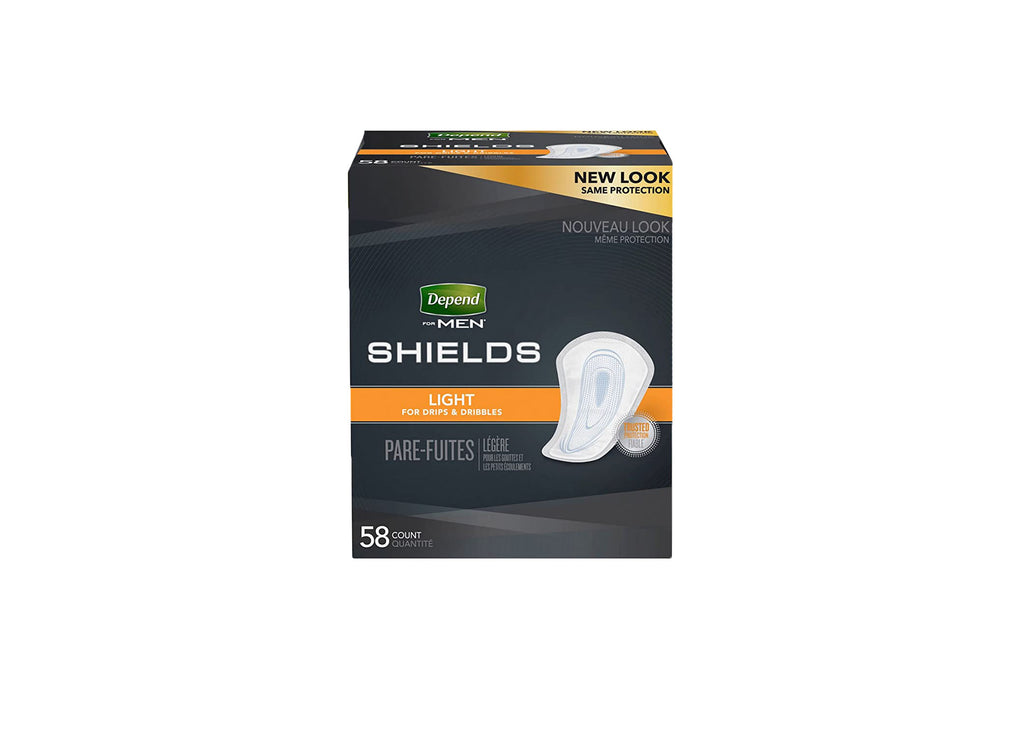 Depend For Men Shields, Light Absorbency, 58 count