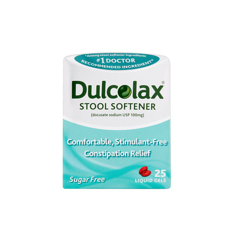 Dulcolax Stool Softener, Sugar Free, 100 mg, 25 liquid gels