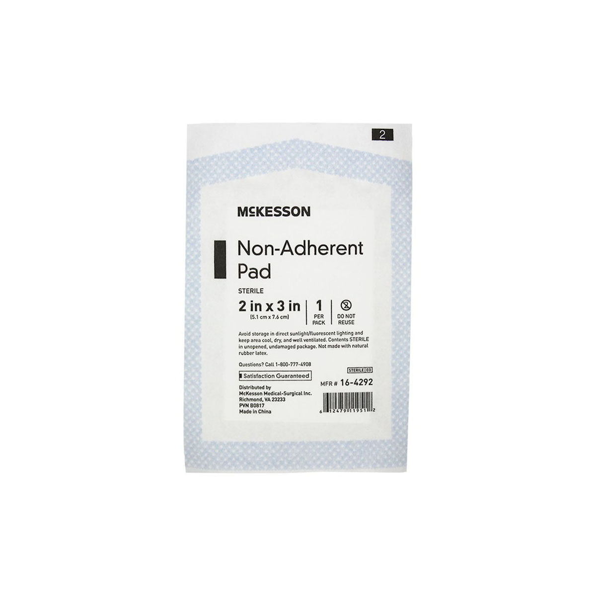 McKesson Non-Adherent Pad, sterile, 2