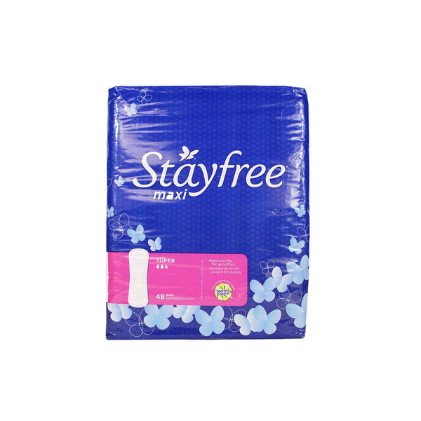 Stayfree Maxi Pads, Super, 48 count