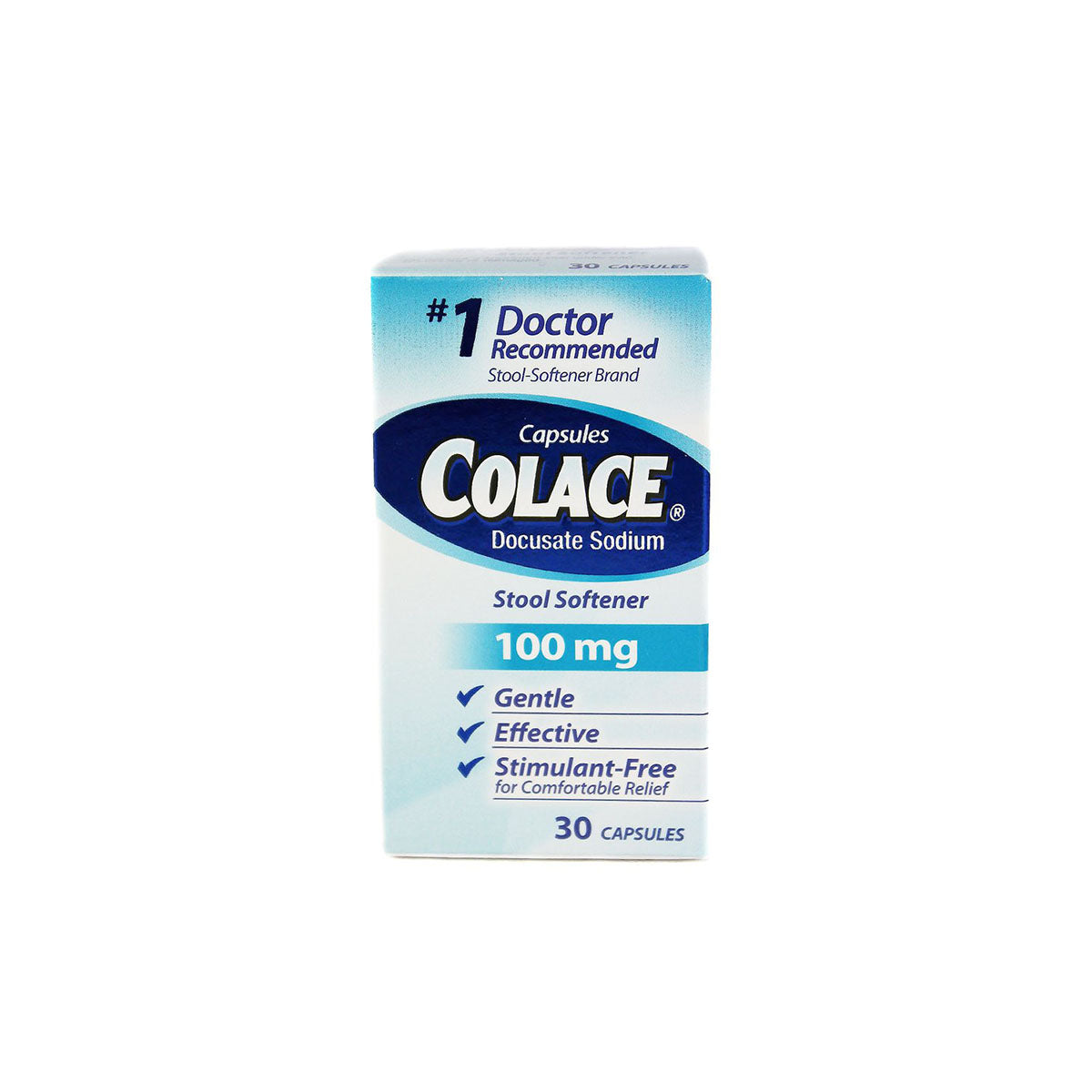 Colace Powder Colace Stool Softener, 100mg, 30 capsules – Trans Recovery Supply