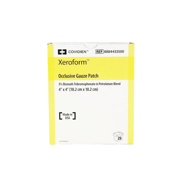 Covidien Xeroform Occlusive Petrolatum Gauze Dressing, Sterile, "4 x 4", box of 25