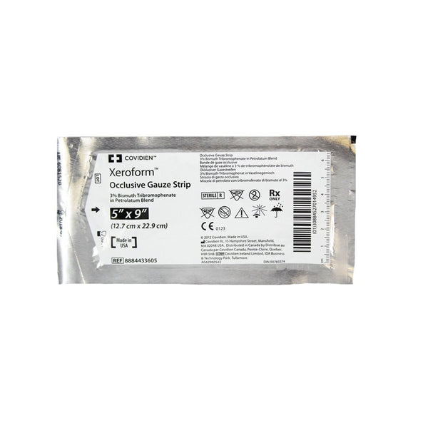 Covidien Xeroform Occlusive Petrolatum Gauze Dressing, sterile, "5 x 9"
