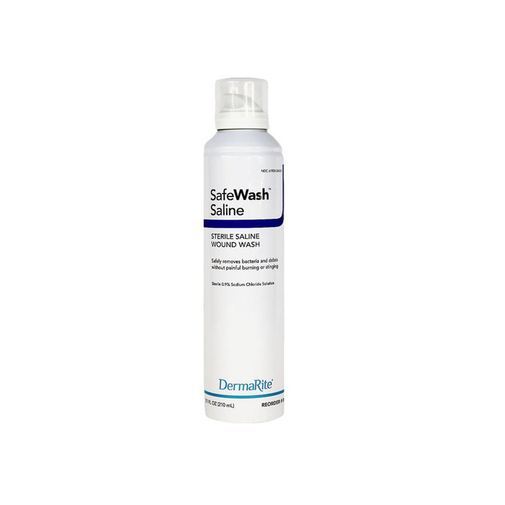 DermaRite SafeWash Saline Wound Wash, Sterile, 7.4 oz. spray bottle