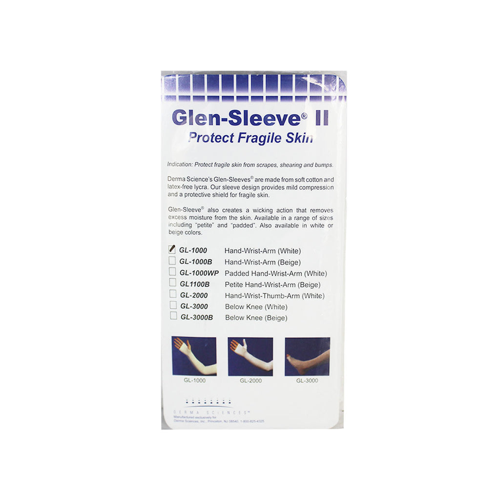 Derma Sciences Glen-Sleeve II Hand-Wrist-Arm Protector, 18" (L) x 3" (W), white, 1 pair