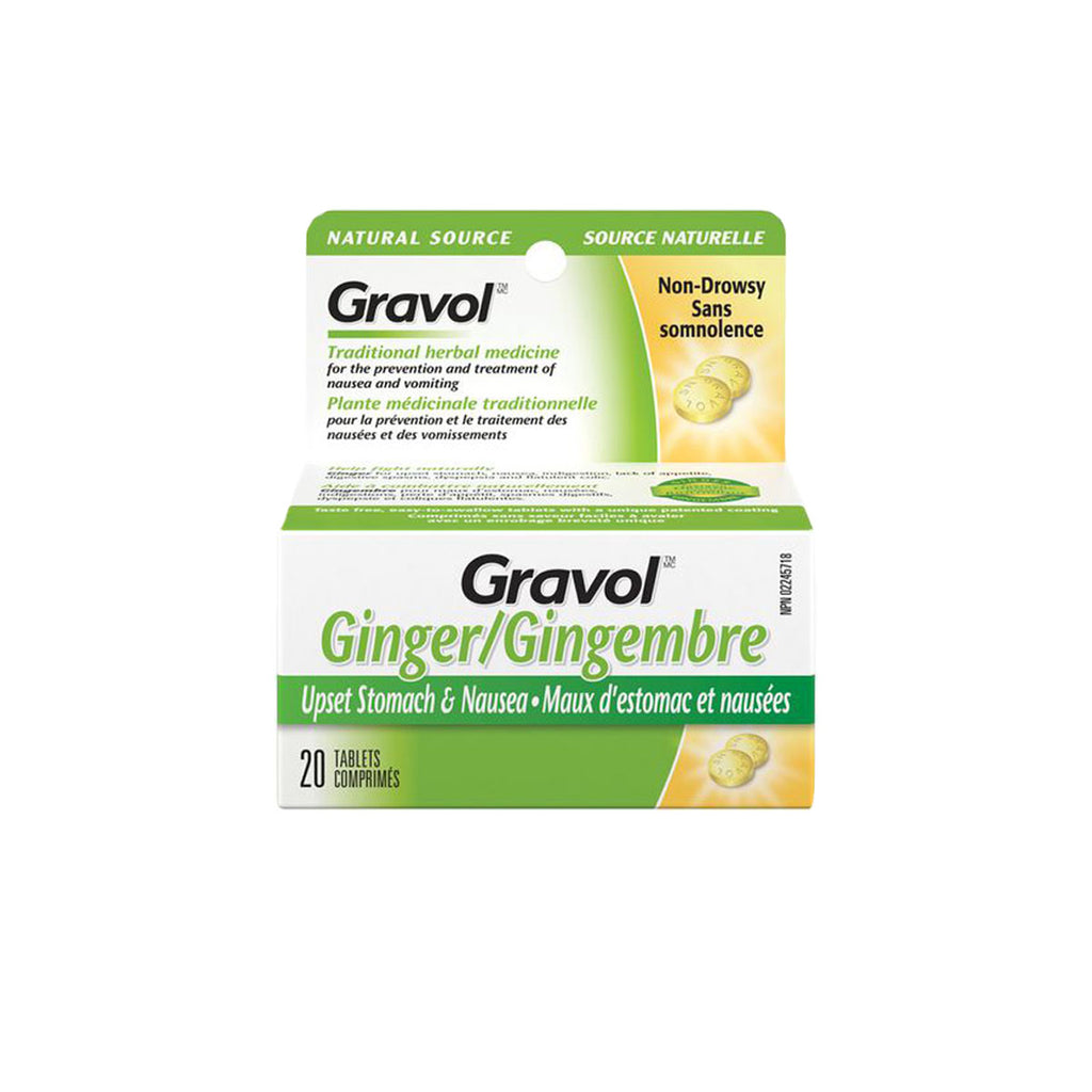 Gravol Natural Source Ginger Tablets (20), organic