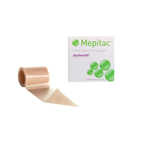 Molnlycke Mepitac Soft Silicone Tape, 1.6" x 1.6 yd.
