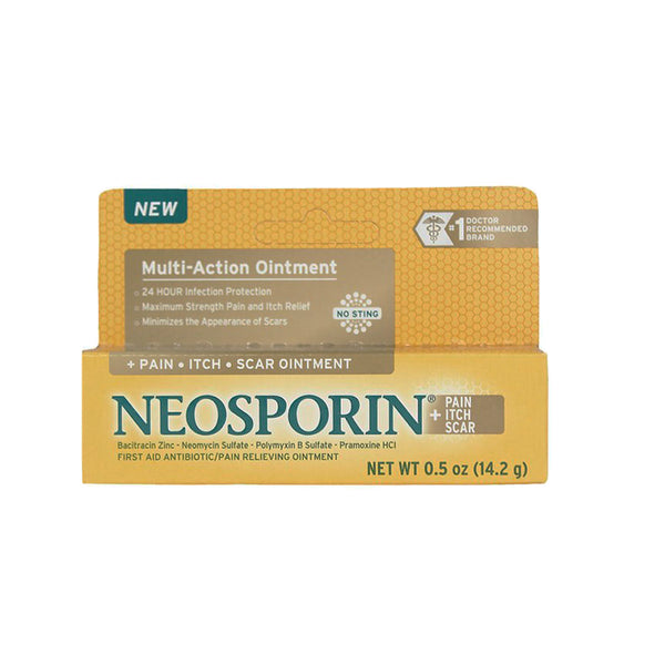 Neosporin First Aid Antibiotic + Pain, Itch, Scar Ointment, 0.5 oz. tube