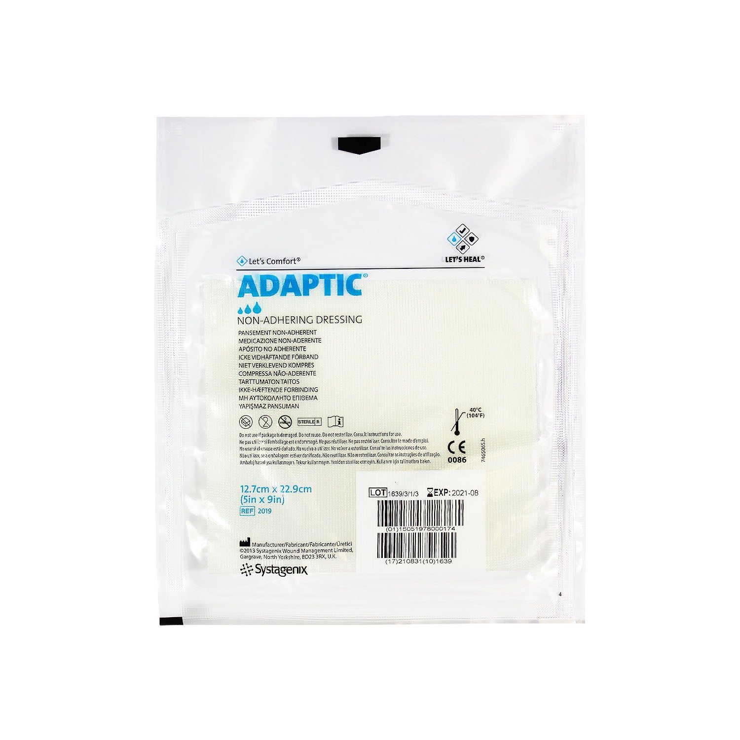 Systagenix Adaptic Non-Adhering Dressing, sterile, 5 Systagenix Adaptic Non-Adhering Dressing, sterile, 5