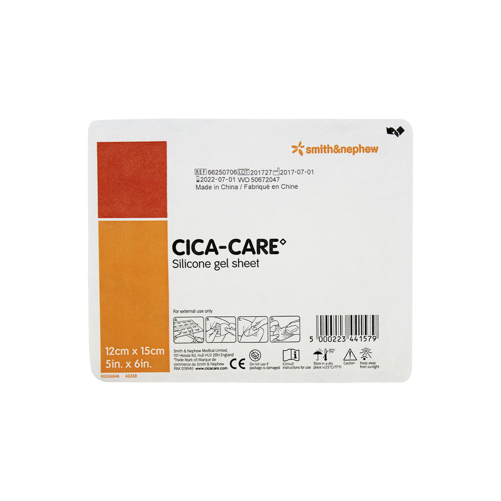 Cica-Care Silicone Gel Sheet, 5" x 6", sterile